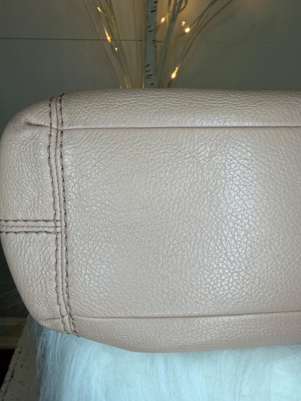 Coach EUC Lexy Beachwood pebbled Leather Blush convertible bag Stunning! - Picture 9 of 10